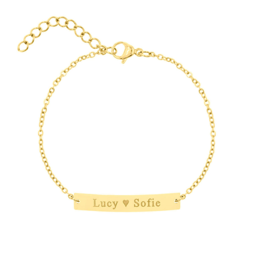 Baby Armband met Naam Goud