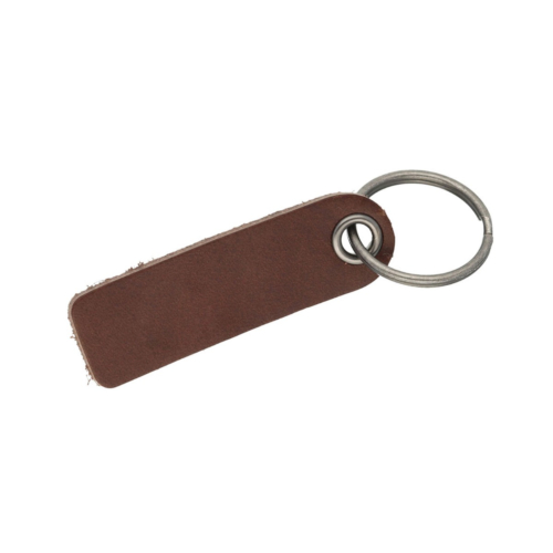 Leren sleutelhanger bruin