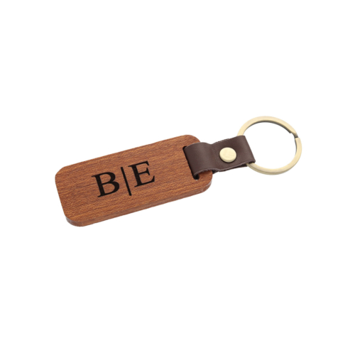 Houten sleutelhanger met naam