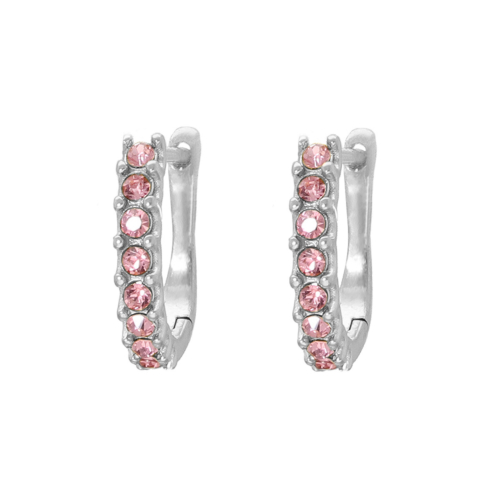 Pink stone earrings