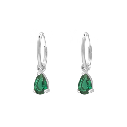 Oorringetjes emerald drop