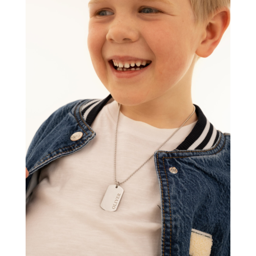 Graveerbare dog tag ketting kids