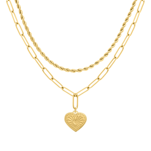 Lovely double necklace goldplated