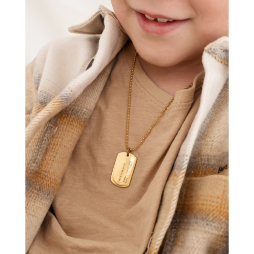 SOS ketting voor kids goudkleurig