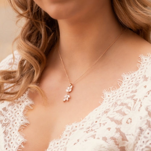 Luxe ketting rose goudkleurig