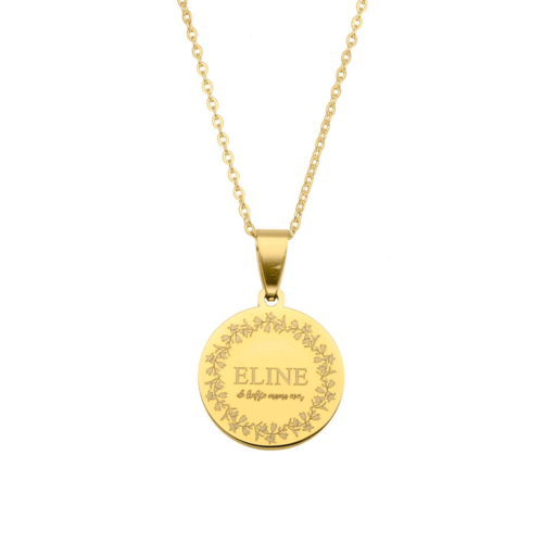 Naam ketting voor mama goud kleurig