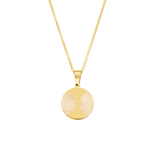 Gouden ketting met twee vingerafdrukken