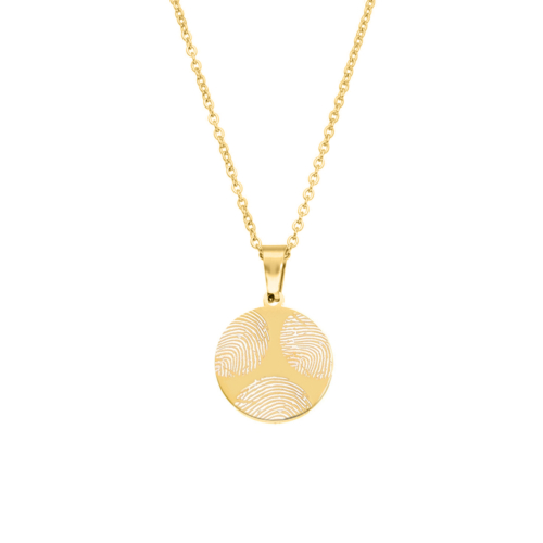 Gouden ketting met 3 vingerafdrukken 