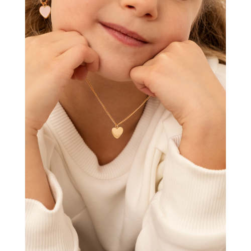 Kinder ketting heart goudkleurig