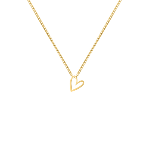 Ketting met hartje goud kleurig