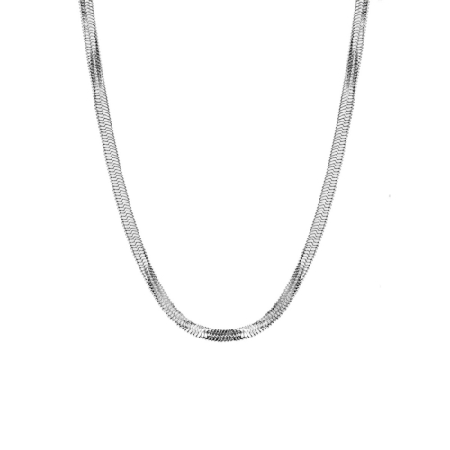 Platte ketting stainless steel