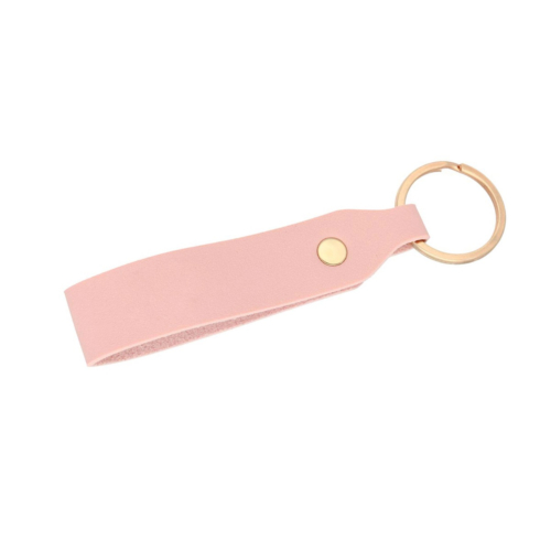 Leren sleutelhanger roze