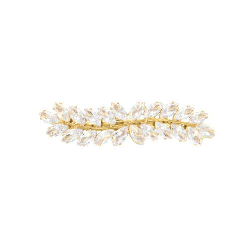 Haarclip luxury leaves goldplated