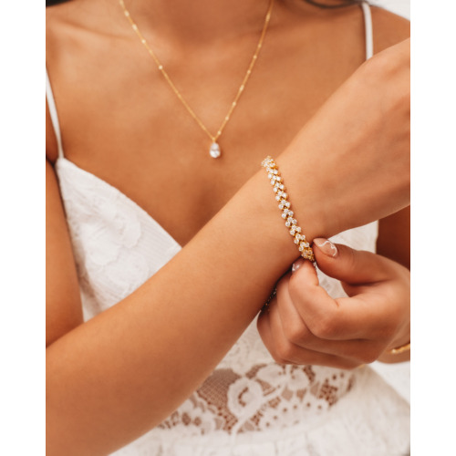 Crystal elegance armband goldplated