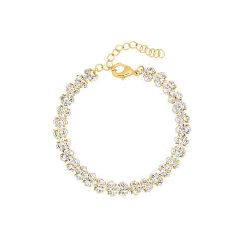 Crystal elegance armband goldplated