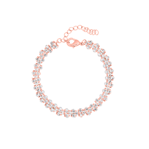 Crystal elegance armband rose goud kleurig