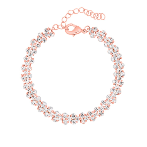 Crystal elegance armband rose goud kleurig