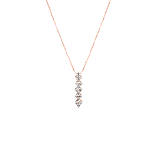 Crystal Elegance Ketting rose goudkleurig