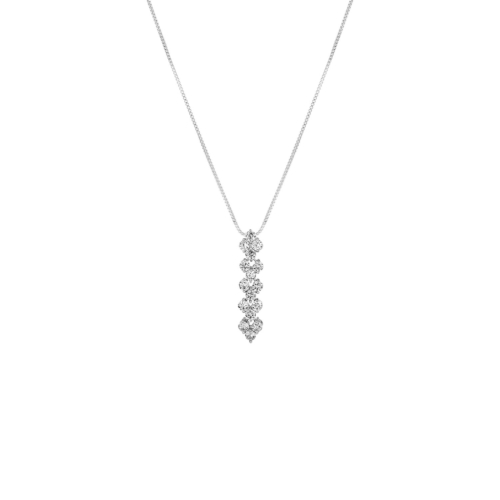 Zilveren elegante sparkle ketting