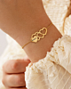 Gouden 4 hartjes armband