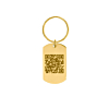 Sleutelhanger met QR code Goud kleurig