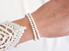 Prachtige dubbele parel armband die perfect is voor iedere gelegenheid