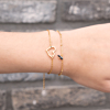 Gouden armbandjes met hematiet en stainless steel