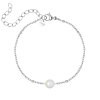 Minimalistische Parel Armband Zilver