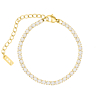 Opal tennis bracelet goudkleurig