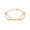 Satin bar initial armband nude goldplated