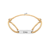 Satin initial armband kids nude