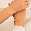 Zilveren moeder dochter armband met heart