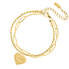 Lovely double bracelet goldplated