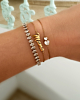 Armband double crystal hearts goudkleurig