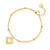 Clover heart bracelet goldplated