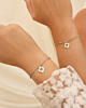 Moeder & dochter armband clover heart