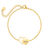 Graveerbare armband duo love goudkleurig