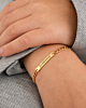 gouden sos armbandje voor een kind met een telefoonnummer