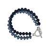 Parel Armband Dubbel Donkerblauw