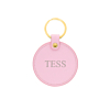 Leren sleutelhanger gepersonaliseerd roze