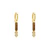 Musthave earrings chocolate brown goldplated