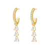 Luxe oorringetjes crystal drop goldplated