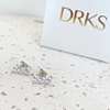 Zilveren sparkle stud oorbellen bij DRKS sieradendoosje