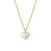 Ketting sea shell hartje goud kleurig