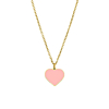 Pink heart kettinkje kids goudkleurig