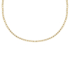 Tennis necklace oval goldplated