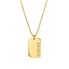 Graveerbare dog tag ketting kids goudkleurig