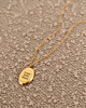 Gouden Graveerbare ketting oval charm