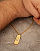 Gouden mannen ketting met gravering