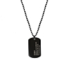 Graveerbare dog tag ketting kids zwart